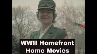 “OFF TO WAR”  WWII ERA HOME MOVIE    DEPARTING FOR TRAINING CAMP, SOLDIER AND U.S. ARMY NURSE