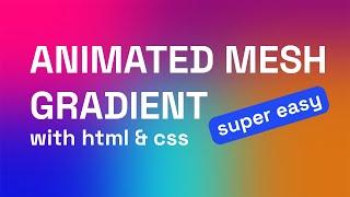 Super Easy Animated Background with HTML & CSS!