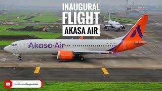 Akasa Air Inaugural Flight BOM-AMD in 4K. Taxiing and Takeoff from CSMIA Mumbai. #OurFirstAkasa