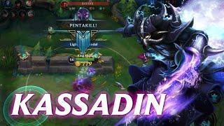 FIRST TIME KASSADIN -- HE IS SO BROKEN 2 QUADRAKILLS AND A PENTA (21/1/8) - WILD RIFT CARRY GAMEPLAY