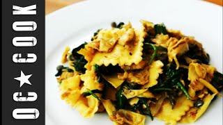Cheese Ravioli, Chili and Garlic Artichokes | Orange County Cook