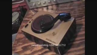 cd turntable player works like vinyl record player phongraph 45 rpm very retro hi-fi