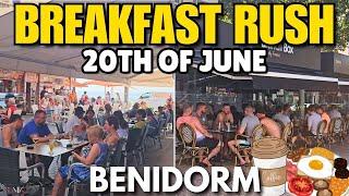 Benidorm - The 10AM Breakfast Rush! ┃Levante Beach & Av. del Mediterráneo