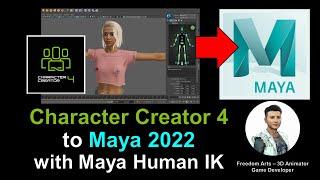 Character Creator 4 to Maya 2022 with Maya Human IK Control Rig - Full Tutorial