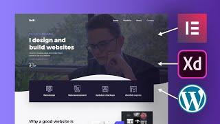 Building my Header in Elementor Wordpress from an Adobe XD web design