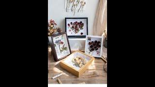 DIY dried flower photo frame/DIY dried rose photo frame