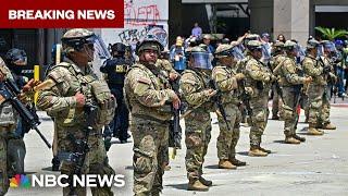 BREAKING: National Guard arrives in Los Angeles as ICE protests continue | NBC News