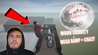 INSANE MEGA RAMP VS MOON GRAVITY BMX STREETS PIPE!