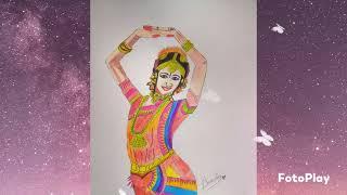 Classical Dancer Drawing @art.by.amrutha