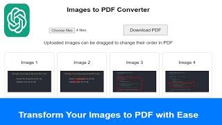 How I Created Images to PDF Converter Website Using Chatgpt | Chatgpt for Coding