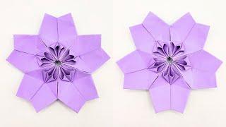 EASY Origami Modular FLOWER tutorial  How to make a paper flowers