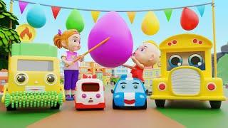 Wheels on the Bus 2, Baby Shark Song | Balloons Transform into Cars | Nursery Rhymes & Kids Songs