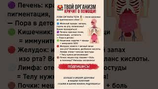 Твой организм кричит о помощи!  #полезныесоветы #здоровье