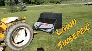 Ohio Steel 50" Lawn Sweeper Industrial Grade Review! Great for leafs and grass clippings!