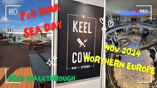 OUR FIRST EVER CRUISE PART 2 | IONA SEA DAY (ALL DECKS WALKTHROUGH) | Keel & Cow