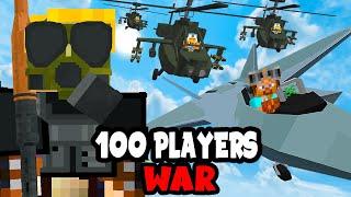 100 Players Simulate WAR in Minecraft...