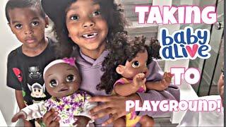 Taking our DOLLS to the PLAYGROUND!