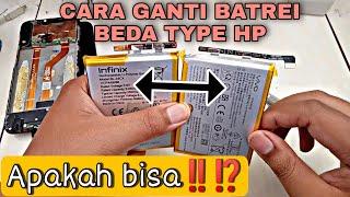 cara mengganti batrei beda type, apa bisa ⁉modifikasi baterai simak video ini‼