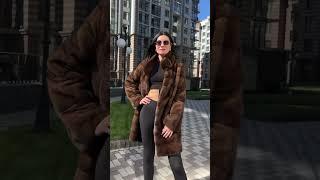 “Роскошная коричневая норковая шуба: твой идеальный зимний образ! Luxury Brown Mink Coat