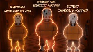 Undertale: Uncontrolled Timelines All Currect Underswap Papyrus Upgrades Showcase + Gameplay