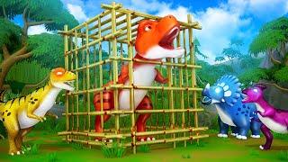 T Rex Lab Rescue: Saving Baby Dinos from Allosaurus Attack! Dinos Cartoon Adventure 2024