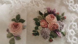 How to embroider a rose bud