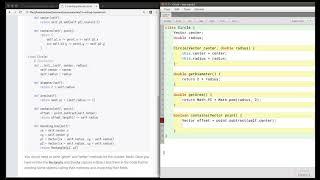 Java: writing a Circle class