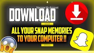 How to EXPORT/DOWNLOAD ALL your Snapchat Memories to your computer (2020) (EASY and QUICK!!)