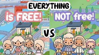 ALL FREE VS not FREE SMALL STARTER HOUSE Aesthetic Soft Cozy TOCA BOCA House Ideas Toca Life World