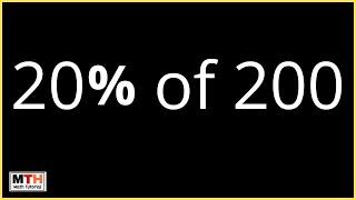 What is 20 percent of 200? Find 20% of 200