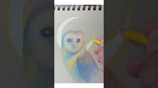 Glowing effect with colored pencils