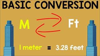 Converting Meter to Feet and Feet to Meter | Animation