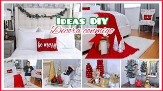 DECORACION NAVIDEÑAS DE MI HABITACION SIN GASTAR TANTO DINERO // IDEAS Y DIYs  #decoraconmigo