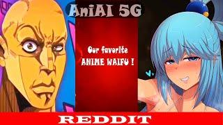 Aqua Konosuba Anime vs Reddit (The rock reaction meme)