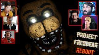 РЕАКЦИЯ ЛЕТСПЛЕЙЩИКОВ НА СКРИМЕРА ИЗ PROJECT FREDBEAR REBOOT (ПАРОДИЯ FNAF)