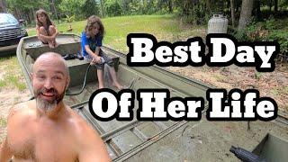 *Kids Help Dad Restore Old Boat.* #coop #garden #diy #boat #family