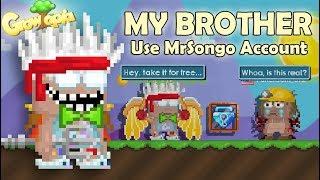 Pretending to be My Brother on MrSongo Account! (RIP WLS) | GrowTopia