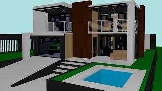 Floor Plan Creator || 4 Bedroom Modern Double Storey House