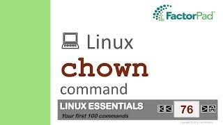 Linux chown command summary with examples