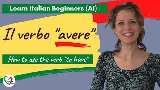 11. Learn Italian Beginners (A1): How to use the verb “avere” (“to have”)