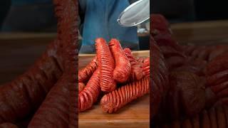 Crispy Red Sausages for My Son #shorts #cooking