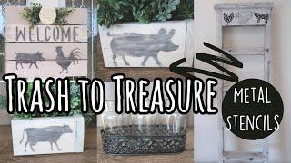 Farmhouse Trash to Treasure Home Decor | Thrifted Makeovers