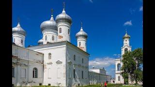 СВЯТО-ЮРЬЕВ МУЖСКОЙ МОНАСТЫРЬ В ВЕЛИКОМ НОВГОРОДЕ - УТРЕННИЙ ПЕРЕЗВОН КОЛОКОЛОВ.