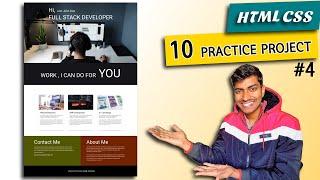 #4 -Developer Landing Page | HTML CSS 10 Practice Projects for Beginners | 2023 | Hindi