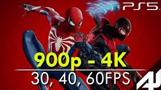  Hasta 900p con 60FPS | Marvel Spider Man 2 en PlayStation 5 [FPS+Resolucion]