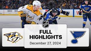 NHL Highlights | Predators vs. Blues | December 27, 2024