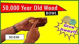 50,000 Year Old Wood Bowl Turning & Acks Wood Paste Give Away