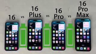 iPhone 16 Pro Max vs 16 Pro vs 16 Plus vs 16 Battery Life DRAIN Test