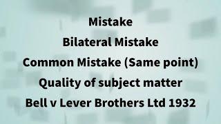 Bell v Lever Brothers Limited 1932.