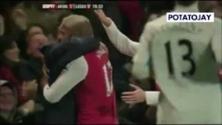 Thierry Henry goal against Leeds 2012. ESPN video with John Motson commentary
